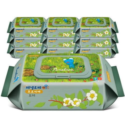 페넬로페 ㅤ프르미에 포레 물티슈 캡형 70매 (10팩)_이미지