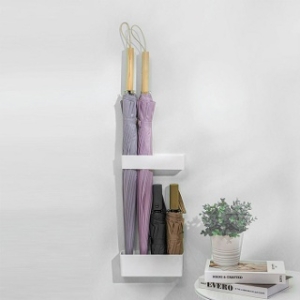 모던 부착식 우산꽂이 화이트 거치대 부착식 우산꽂이 인테리어 현관 거치대