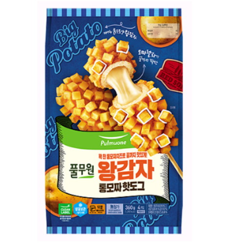 풀무원 왕감자 통모짜핫도그 4개입 360g이미지입니다. 누르면 해당 게시물로 새창이동합니다.