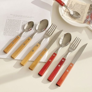 어반 스튜디오 우드 핸들 3종 디너 커트러리세트