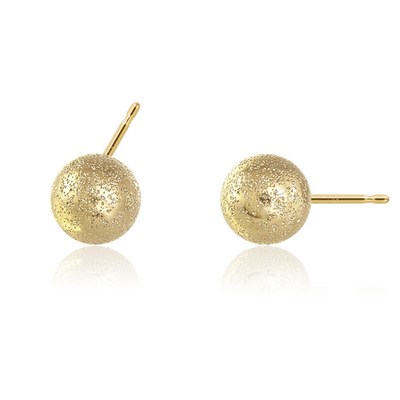 14k Gold 글리터볼 귀걸이 5mm CL14K-EG003 옐로우골드