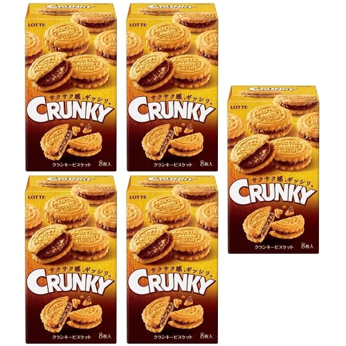 Crunky 롯데 크런키 비스킷 오리지날 8개입 5팩