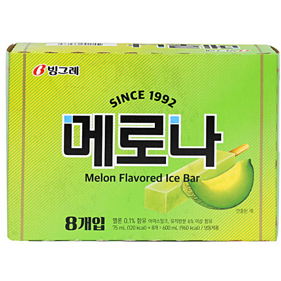 빙그레 메로나 8개입 600ml (1개)