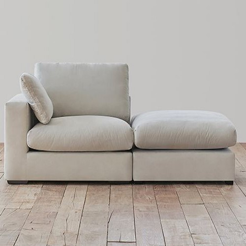 휴도 시월의 동백 카우치 아쿠아 패브릭 소파 3인용_이미지