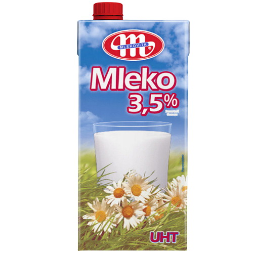 믈레코비타  우유 3.5% FLOWER 1L (멸균) (2개)