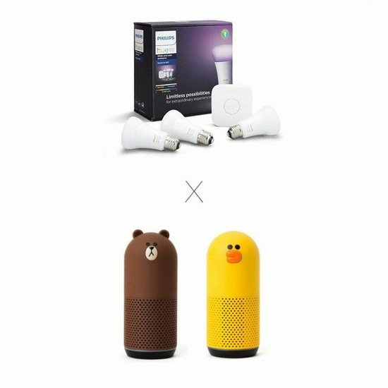 필립스 LED hue 3.0 스타터 킷+AI스피커 (네이버클로바 프렌즈)_이미지