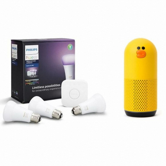 필립스 LED hue 3.0 스타터 킷+AI스피커 (네이버클로바 프렌즈)_이미지