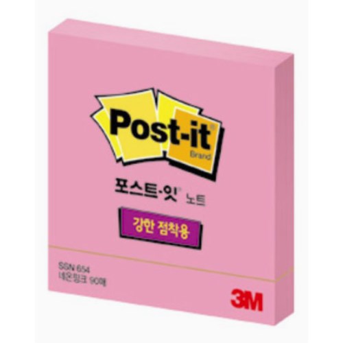 3M 노트 SSN 654 네온핑크 (1개)
