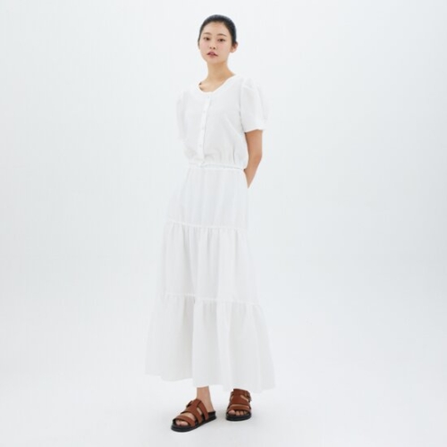 랩 SET 밴딩 롱 티어드 스커트 AR2WS580_이미지