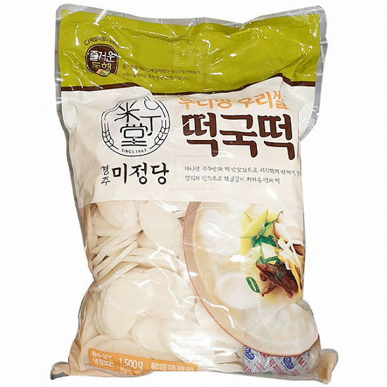 CJ제일제당 즐거운동행 미정당 우리땅 우리쌀 떡국떡 1.5kg (1개)
