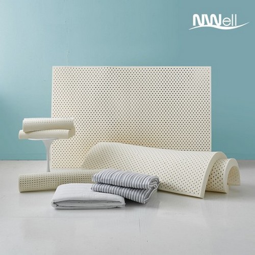 신우팜앤라텍스 느웰 미디움하드 천연라텍스 매트리스 K+베개+바디필로우 (15cm)_이미지