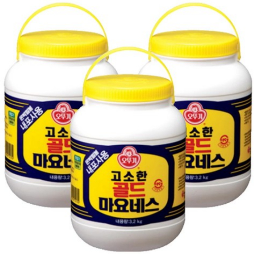 오뚜기 고소한 골드 마요네스 통 3.2kg (3개)