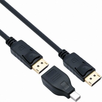 강원전자 NETmate DisplayPort 1.1a 케이블 + <b>DP</b> <b>to</b> <b>mini</b> <b>DP</b> 젠더