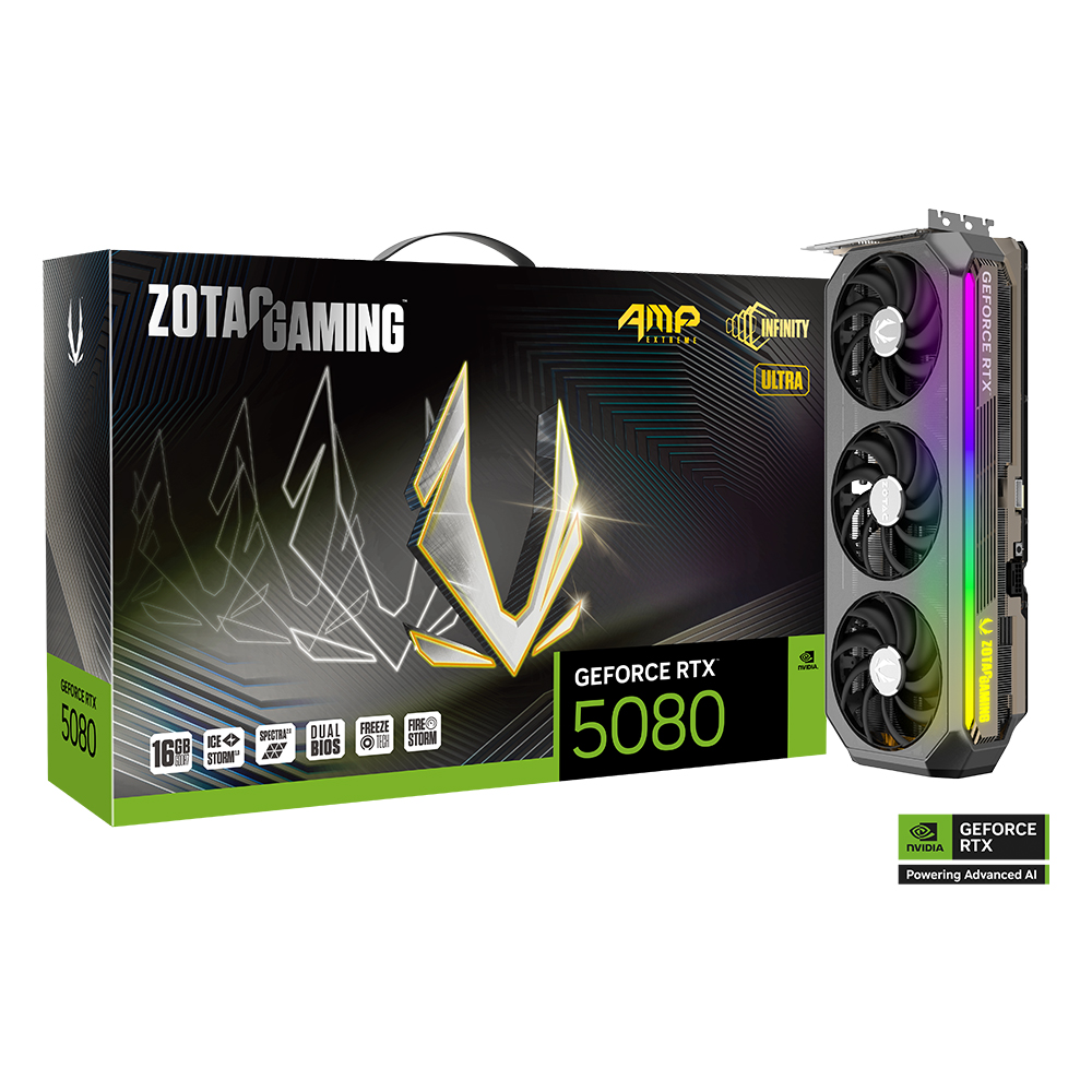 ZOTAC GAMING 지포스 RTX 5080 AMP EXTREME INFINITY Ultra D7 16GB_이미지