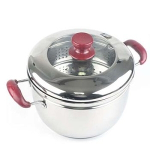 스텐레스 찜솥 찜냄비 찜통 찜기 만두 찜판 2단 24호_이미지