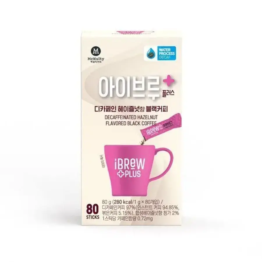 아이브루 플러스 디카페인 헤이즐넛 80개입
