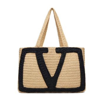 발렌티노 베이지 라지 비바 슈퍼스타 라피아 토트백 사이즈 154298710