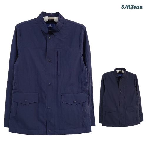  에스엠진 SMJ1131 사파리 점퍼 안감X 중년 남성 바람막이 야상 봄 여름