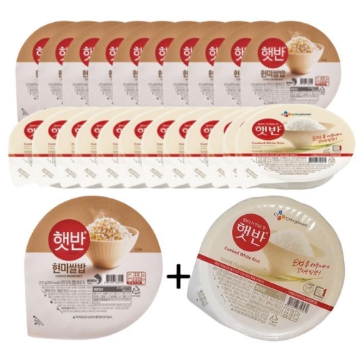 CJ제일제당 햇반 현미쌀밥 210g 10개 + 백미 210g 12개_이미지