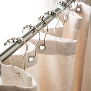 금동이샵 패브릭샤워커튼-린넨스타일 베이지 /욕실 커텐 방수이미지입니다. 누르면 해당 게시물로 새창이동합니다.