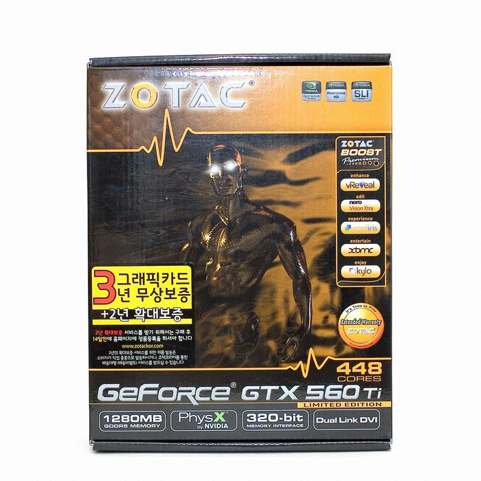 ZOTAC 지포스 GTX560 Ti 448Core Limited Edition ZT50314 D5 1.2GB_이미지