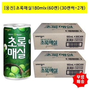  웅진 초록매실180mlx 60캔 30캔씩-2개