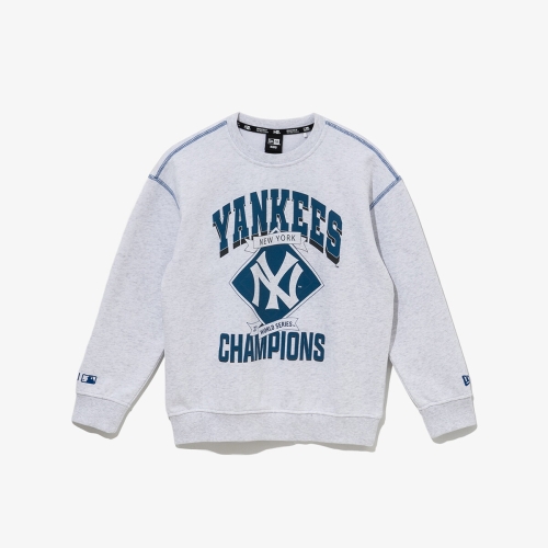 키즈 MLB 뉴욕 양키스 챔피언 맨투맨 헤더 그레이 14443572