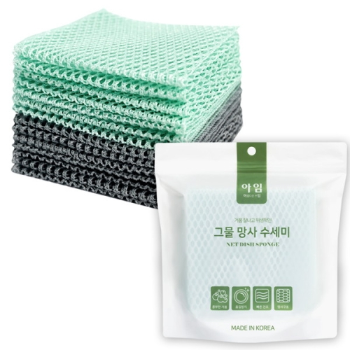 해피세일 아임 그물 망사수세미14P 거품잘나는 주방수세미 국산