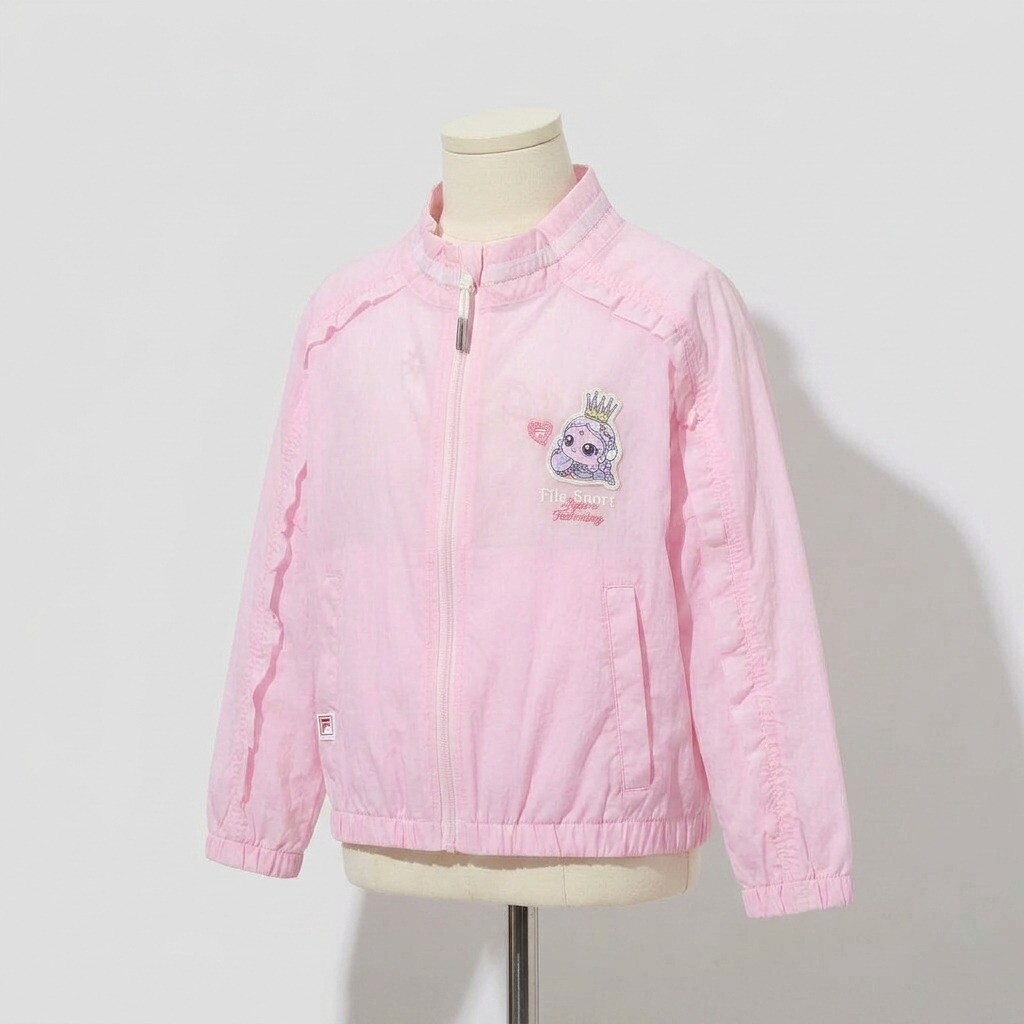 휠라 키즈 다이아나핑 프릴 바람막이 LIGHT PINK FK262JK07G005 650
