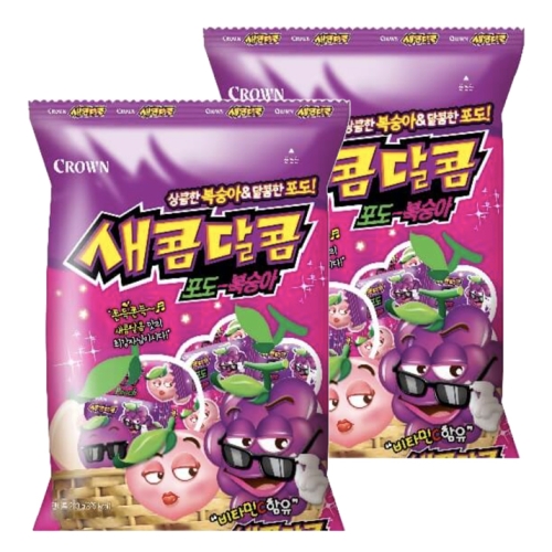 크라운제과 새콤달콤 딸기레모네이드 200g x 2개 + 포도복숭아 200g x 2개_이미지