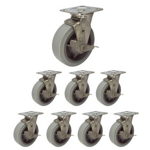 대신캐스타 중량용캐스터 평 DS 3360 MRP-BK (8개)