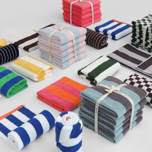 테리파머 핀 스트라이프 호텔수건 200g