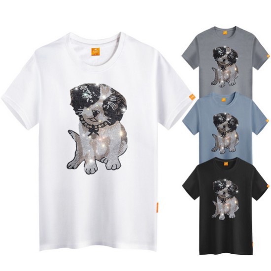 엘라모 큐빅 헬로우도그 반팔티_이미지