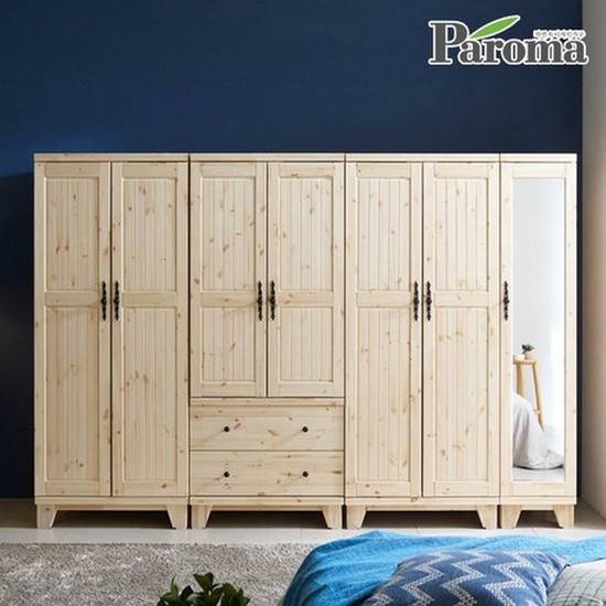파로마 베르티 원목 거울 옷장세트 2800_이미지