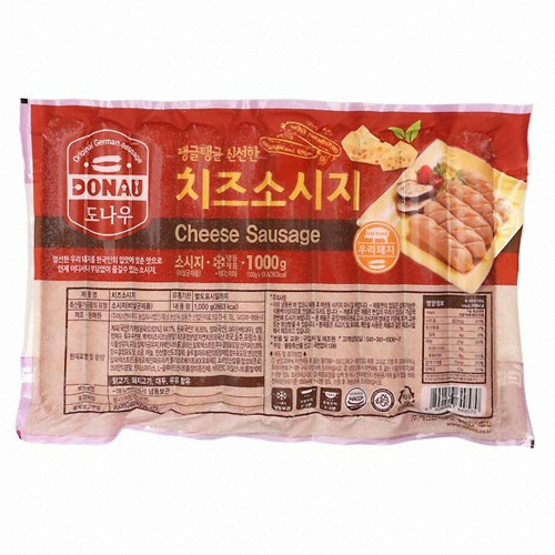 에스앤비푸드 도나우 치즈 소시지 1kg (6개)_이미지