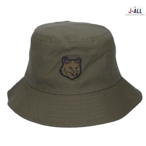 메종키츠네 벙거지 모자 버킷햇 카키 MAISON KITSUNE LM06113_이미지