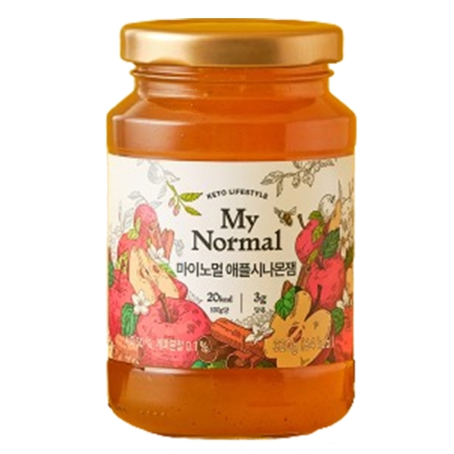 마이노멀 저당 저칼로리 애플시나몬잼 320g (1개)