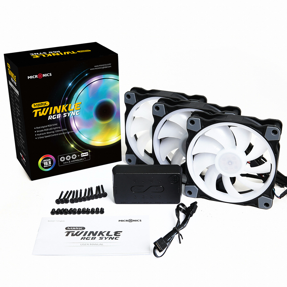 마이크로닉스 MANIC 트윙클 Digital RGB Sync (컨트롤러/3팩)_이미지