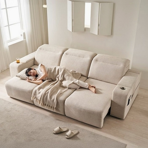 삼익가구 레스트인 헤드틸팅 모션 슬라이드 패브릭 소파 4인용_이미지