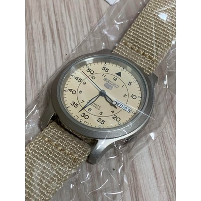 세이코 5 Military Beige dial belt Back Skelton 7S26-02J0 74-C38