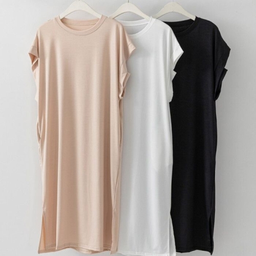 나야홍 빅사이즈셔링원피스 V061L508 노출방지라운드원피스 Y