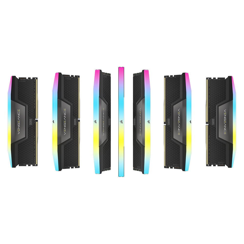 CORSAIR DDR5-5200 CL38 VENGEANCE RGB BLACK 패키지 (192GB(48Gx4))_이미지