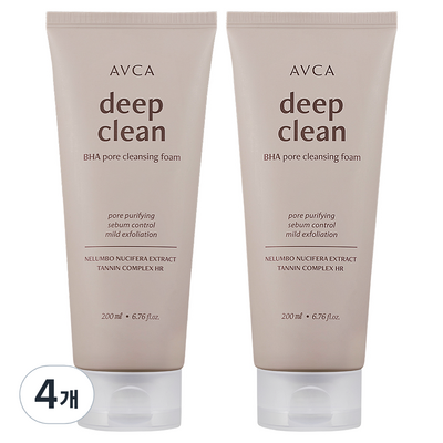 아브카 모공 딥클린 바하 클렌징폼 200ml (4개)_이미지