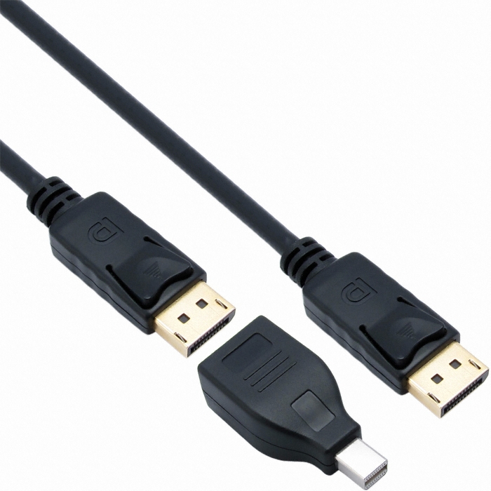 강원전자 NETmate DisplayPort 1.1a 케이블 + DP to mini DP 젠더 (5m)_이미지