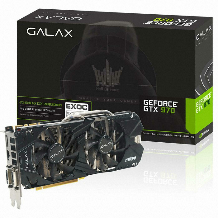 갤럭시 GALAX 지포스 GTX970 EXOC D5 4GB BLACK LABEL Face Lift
