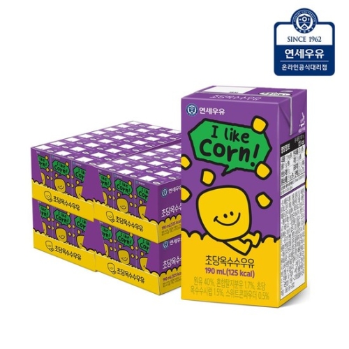 연세우유 초당옥수수 우유 190ml (96개)