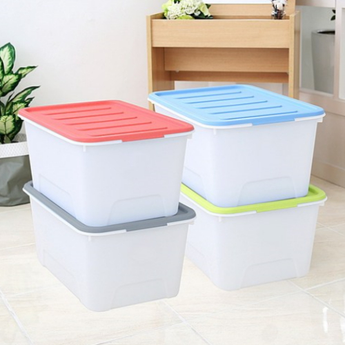 올리오 화이트 블럭 리빙박스 56L (4개)_이미지