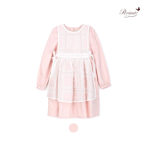 여아 자수 베스트 원피스세트 유아 조끼레이어드 원피스 P2611O652_1_CJ