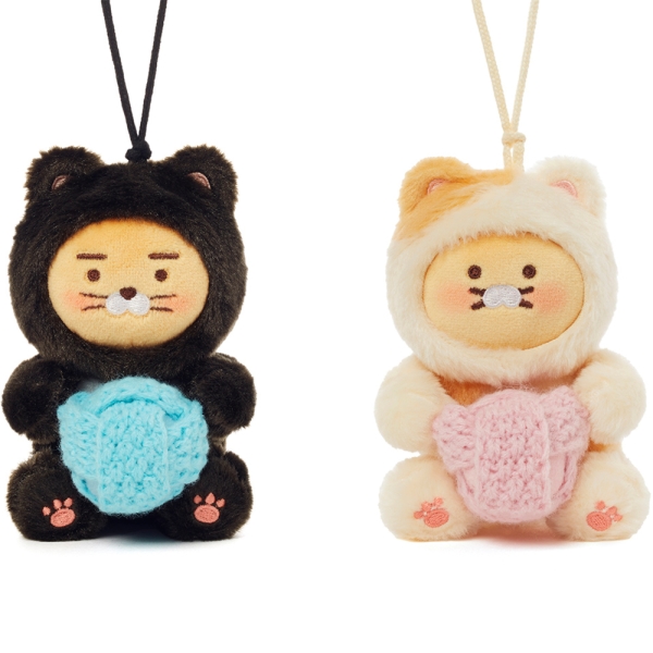 카카오프렌즈 냥냥 향기나는 차량용 인형 방향제 라이언 춘식이 2종 세트_이미지