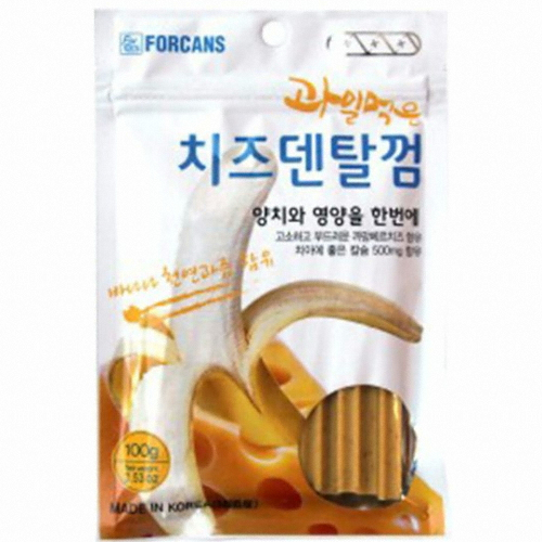 포켄스 과일먹은 치즈덴탈껌 바나나 100g (1개)_이미지